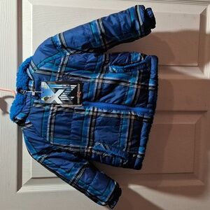 🆕️ ZeroXposur boys size 2T cobalt blue midweight sherpa lined jacket